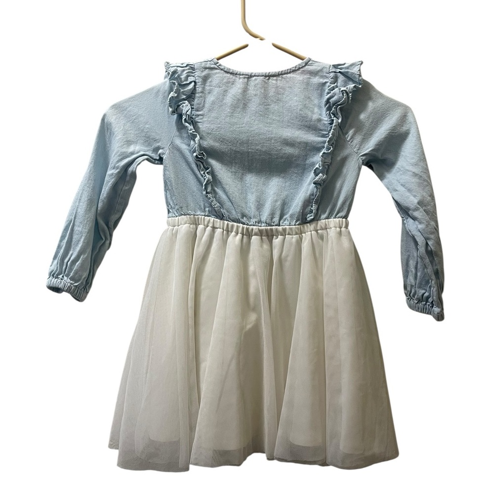 Tucker + Tate Blue and White Ruffle Dress - Picture 3 of 3